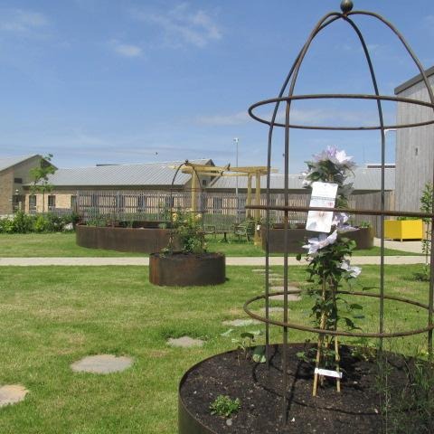 Corten steel planter at HMP Stirling