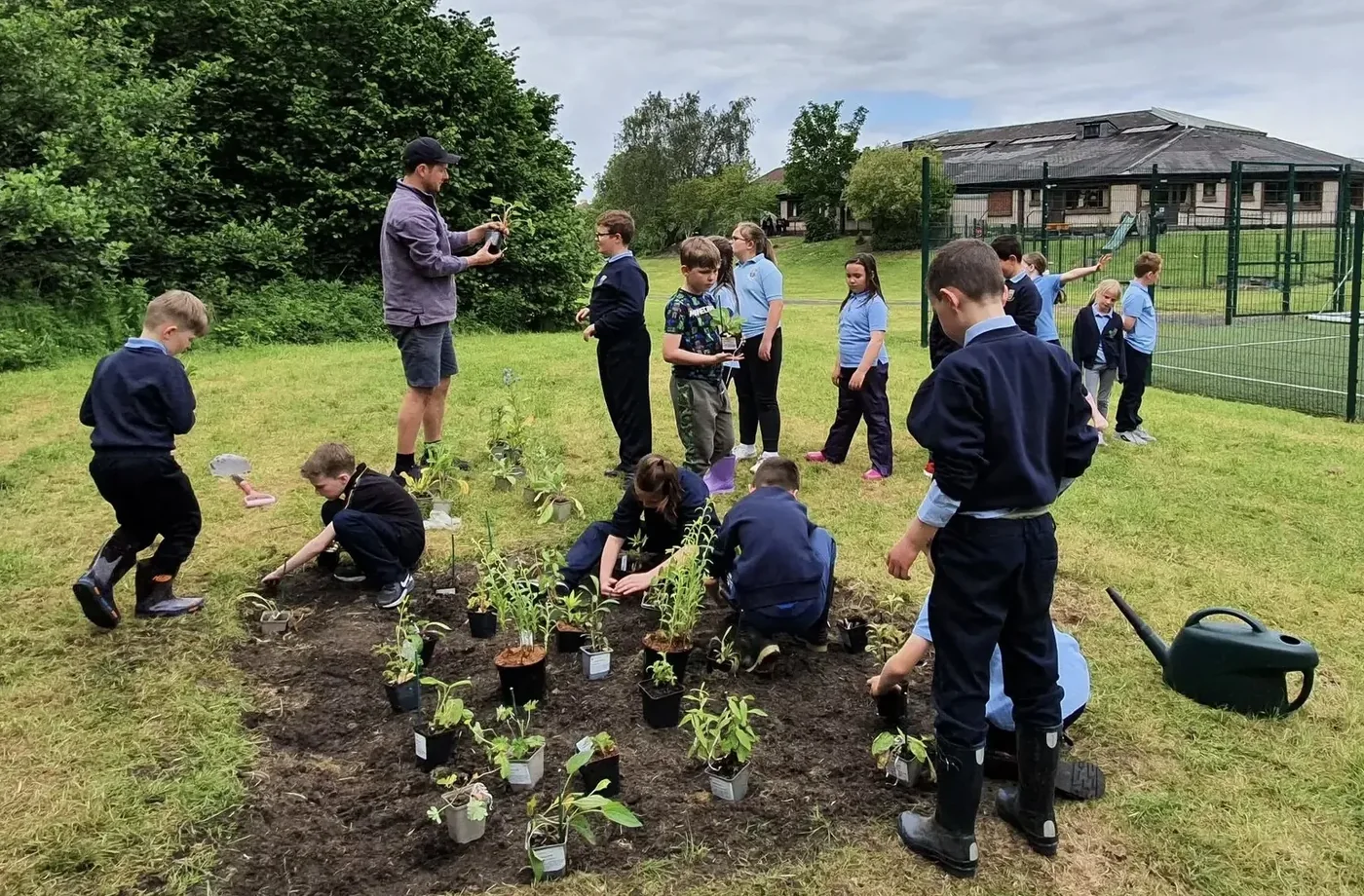 Young people taking part in environmental learning